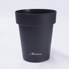 MORIANN 圓形塑膠花盆 34L, 黑色
