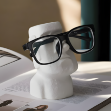 Allprism 摩艾石像眼鏡架 2入, 白色