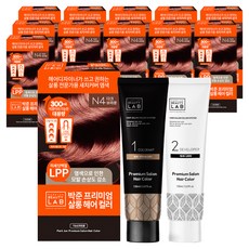 박준뷰티랩 헤어 살롱 컬러 염색제 새치커버용 150ml + 150ml, 다크브라운, 12개
