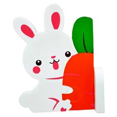 3D立體磁吸身高貼 身高尺, 小白兔 白色, 1個