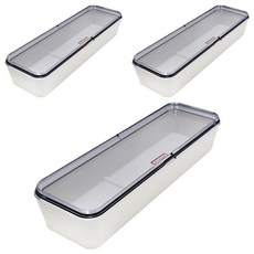 PEARL HB2912 筷匙叉盒 附蓋防塵 分層收納 簡約風格餐具盒, 白色, 1組