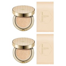 CNP차앤박 프로폴리스 앰플 인 매트쿠션 15g + 리필 15g, 21호 라이트 베이지, 2개