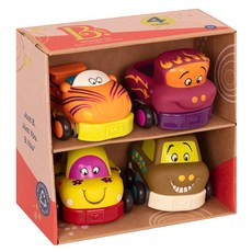 B.toys 寶寶迴力車, 顏色隨機, 1組