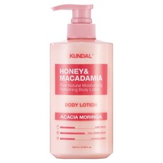 KUNDAL 昆黛爾 蜂蜜&澳洲堅果保濕潤膚乳 洋槐辣木香, Acacia Moringa, 500ml, 1入