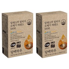 Danbaekharu 維他命D 600IU阿拉斯加rTG Omega精華1000 37.65g, 30錠, 2個