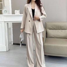 페이퍼먼츠 카라 자켓 + 팬츠 세트 08482