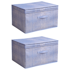 점보형 리빙박스 수납 정리함 4XL 125L, 블루, 2개