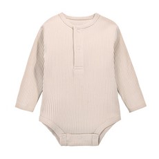 Mom's care 棉質羅紋長袖包屁衣