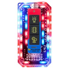 킬다크 5방향 LED 전자 호루라기 호신용 휘슬 손전등 랜턴 KDSW-130, 블랙, 1개