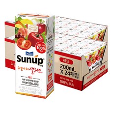 썬업 과일 야채 샐러드 주스 레드, 200ml, 48개
