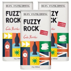 Fuzzy Rock 木糖醇水晶糖 可樂口味, 3罐, 35g