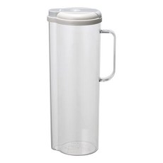 inomata 義大利麵收納桶 附把手 1.6L, 透明色 + 白色, 1個