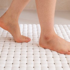 aguard 雲朵氣墊PVC 6入 排水防滑 浴室防滑墊套組, 白色, 1個