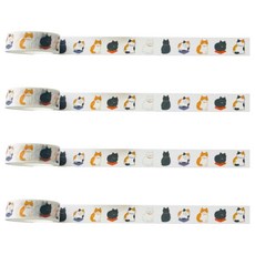 특별한상점 DIY 다이어리꾸미기 테이프스티커 15mm x 5m, 앉아있는 고양이, 4개