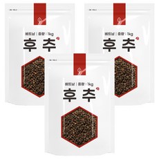 통 흑후추, 1kg, 3개