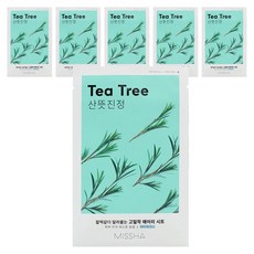 미샤 에어리 밀착 시트마스크 티트리, 1개입, 6개