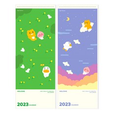2023 Kakao Friends印花掛曆 2件組, 田野，夜空, 1套
