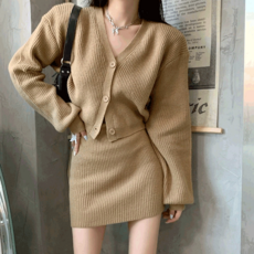 더시럽 여성용 소피아 투피스 니트 셋업