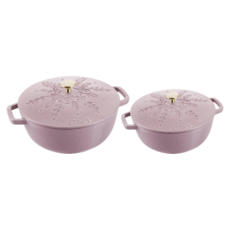 FREIZ 和平 燕三 IH兼容 日本製 370g, 16cm 雪花鍋 + 20cm 雙柄鍋, 紫色, 1組