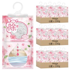 Mega 高級香氛可掛式除濕袋 櫻花香, 100g, 18套