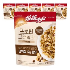 Kellogg's 家樂氏 蛋白質格蘭諾拉麥片 黑巧克力球口味, 450g, 6包