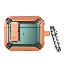 포티튜드 투톤클립 에어팟프로 케이스 + 카라비너 세트, 그린핑크, 1개