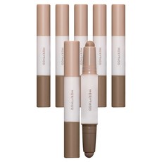 MERYTHOD 雙頭修容棒 3.3g, 6入, 02 Toffee Brown