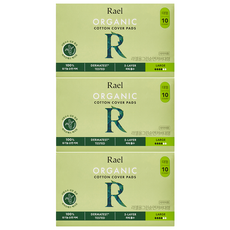 라엘 올그린 순면 유기농 생리대 날개형, 대형, 10개입, 3개