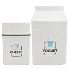 ROICHEN Minutri 免插電優格起司機組, 牛奶白, 1組