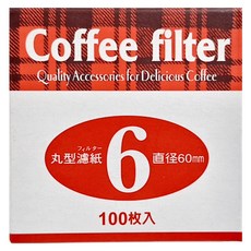 Pearl Horse 寶馬 丸型咖啡濾紙6號, 1盒