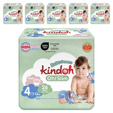 kindoh Oh! Slim Bebeguard優質超薄黏貼型尿布, 4階段, 156張