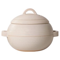 ONE TWO POT 萬土燒 日式球釜燉煮陶鍋/多功能燉煮湯鍋 2L, 白色, 1個, 22cm