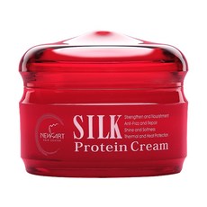 NEWART 新技 Silk Protein Cream, 強韌滋養, 抗毛躁修復, 光澤柔順, 熱損傷防護, 75ml, 1罐, 紅寶石