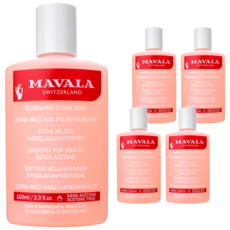 MAVALA Extra指甲油卸甲水 粉色, 100ml, 5個
