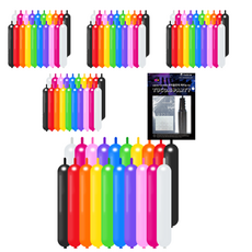 Tucovi 260 糖果色魔術氣球 100入 + 手動打氣筒 + 固定膠帶組合, 混合顏色, 1套