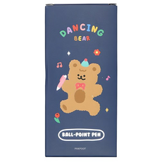 PINKFOOT 舞動熊 0.38mm 原子筆 10入組, 1組, 跳舞熊