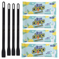 Easy drop 馬桶清潔劑新手把包檸檬味, 黑色, 4個