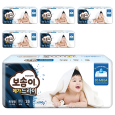 보솜이 메가드라이 팬티형 기저귀 남아용, 특대형(XL), 156매