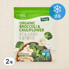 퀵쿠킹 유기가공식품 인증 브로콜리 & 콜리플라워 (냉동), 600g, 2개