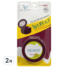 WEDENT 威登 輕巧型牙線 中等線徑 梅子口味, 2個, 1入, 61m