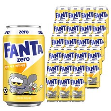 환타 제로 파인애플 탄산음료, 350ml, 24개