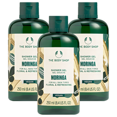 더바디샵 모링가 샤워젤 꽃향, 250ml, 3개