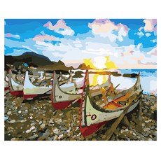 ArtLife 藝術生活 數字油畫DIY TWR012 65 x 50cm, 台灣風情誌 熱情蘭嶼, 1個