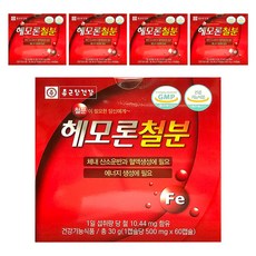 종근당건강 헤모론 철분, 60정, 5개
