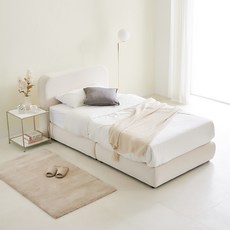 동서가구 스윗 아쿠아패브릭 호텔 침대 프레임 단품 방문설치, 아이보리