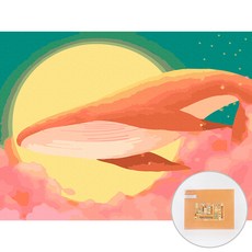 아트조이 DIY 명화그리기 30 x 40 cm, 하늘 고래, 1개