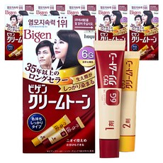 Bigen 美源 Cream Tone染髮劑, 6g, 6盒