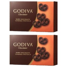 GODIVA 黑巧克力迷你椒鹽脆餅, 71g, 2盒