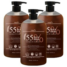 티에스트 맥주효모 리치55 탈모 샴푸, 3개, 500ml