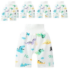 日本竹纖維隔尿褲 新款, M, 恐龍 白色, 6件